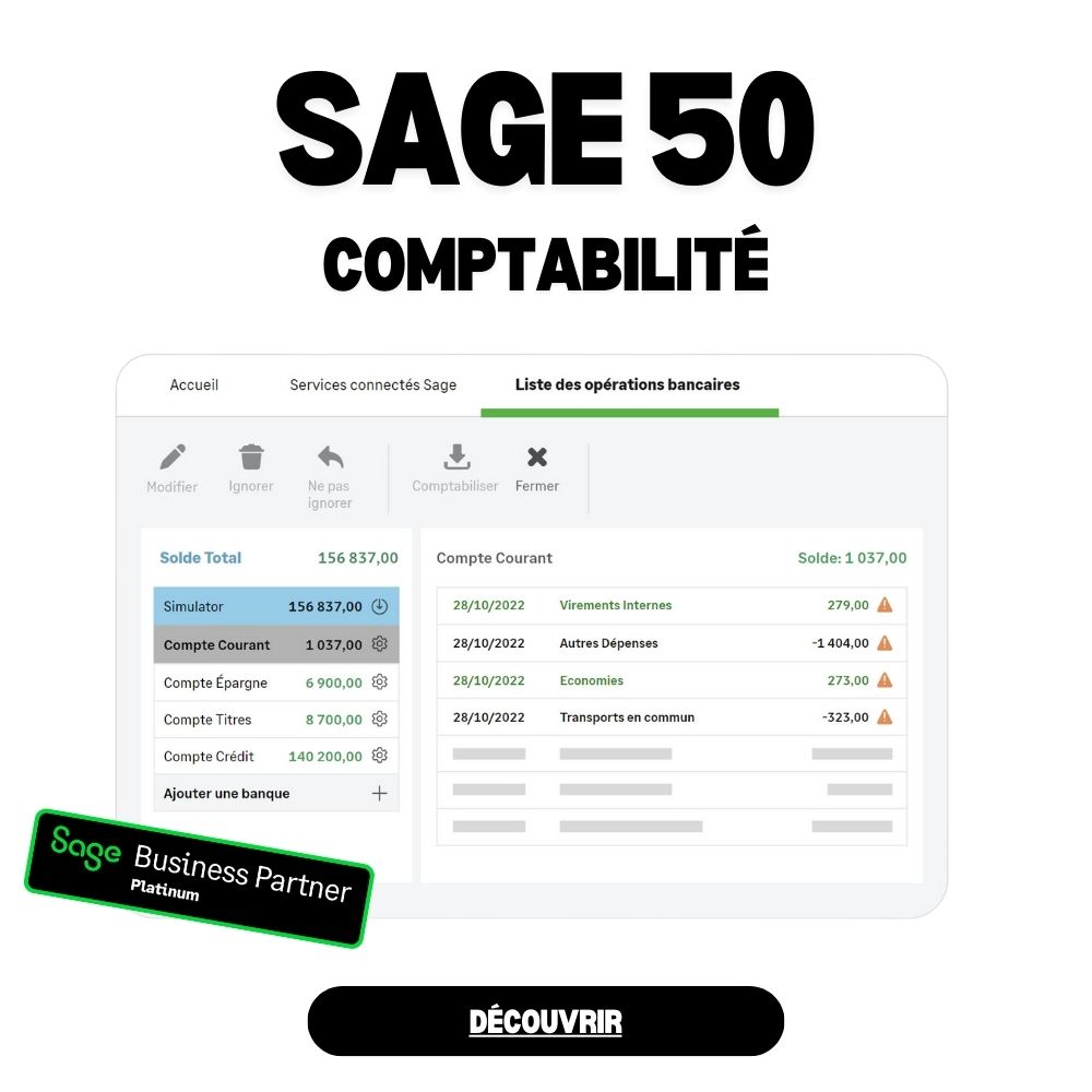 Sage 50 Comptabilité, le logiciel qui remplace Ciel Compta