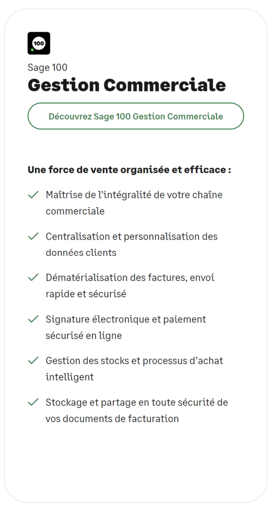 Sage 100 Gestion commerciale